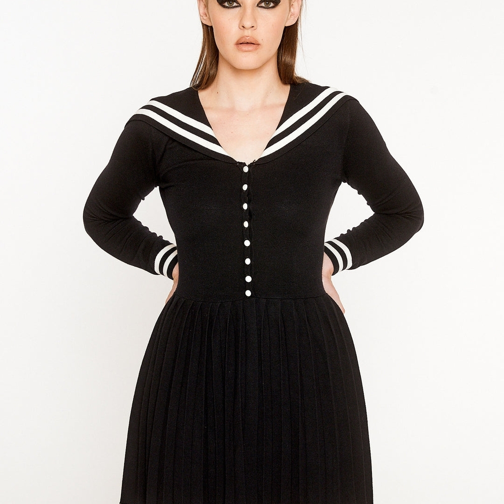 L'ecole Des Femmes Black Sailor Dress M